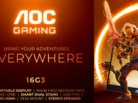AOCGAMING16G3新款便携式显示器具有144Hz刷新率将于本月晚些时候推出