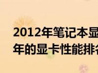 2012年笔记本显卡性能天梯图，带你了解当年的显卡性能排名